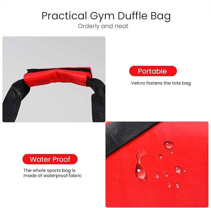 C&F BOGMOST Small Gym Bag for Travel & Duffel - 20 Inch Lightweight Carry On Bag for Men & Women, Mini Duffel Bag,Perfect for Sports, Weekend Trips, and Overnight Stays, Red