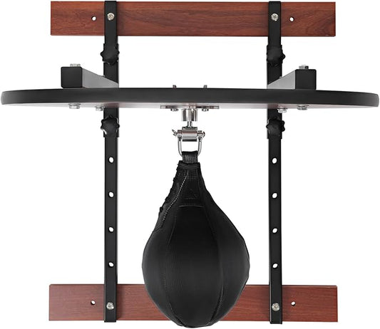 Speed Bag Platform Set, Adjustable Height Punching Bag Wall Mounted Fitness Training Punching Bag w/360° Ball Bearings for Reflex Coordination (Height-Adjustable Version)
