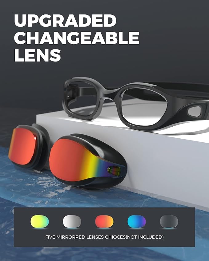 OMID Swim Goggles, P3 Anti-Fog Swimming Goggles for Men Women Anti-UV Goggles