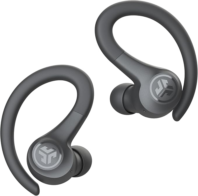JLab Go Sport+ Wireless Workout Earbuds Featuring C3 Clear Calling, Secure Earhook Sport Design, 35+ Hour Bluetooth Playtime, and 3 EQ Sound Settings (Graphite)