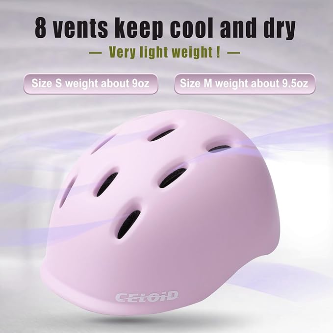 Kids Bike Helmet,Toddler Cyling Helmets for Ages 5-8-9-10-12-14-16Years Youth Boys & Girls,Child Adjustable Multi-Sport Bicycle Skateboard Roller Skate Scooter Balance Skateboarding Helmet