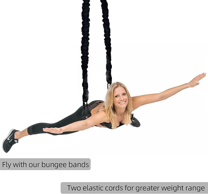 PRIOR FITNESS Premium Bungee Cord, Heavy Duty Bungee Fitness Cord,110-176Pounds Resistance Cord Elastic Rope Suspension Workout Fitness Bands for Exercise at Home Gym Include ONLY 1* Extra Bungee Cord