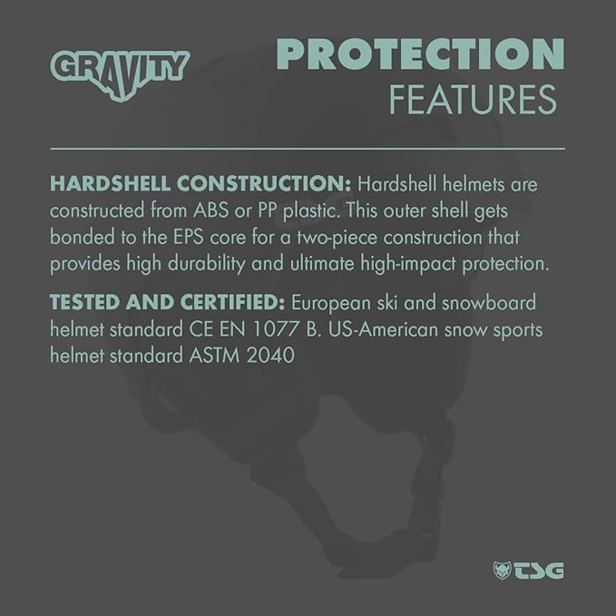 TSG - Gravity Dual Certified Snowboard & Ski Helmet - Hardshell Protection, Tuned, Snug Fit Comfort, Low Fit Coverage, 14 Vents, Adjustable Paddings, Ear Pads, Goggle Lock