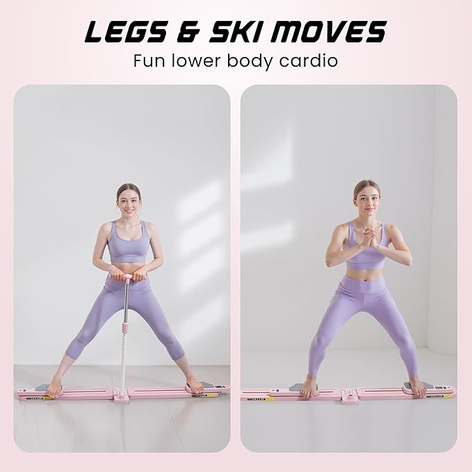 Pilates Equipment, Pilates Board - Multifunctional Pilates Reformer, Reformer Pilates Machine with Reps,Kcal & Timer Display, Home Pilates Kit with Resistance Bands - Workout Sets for Women