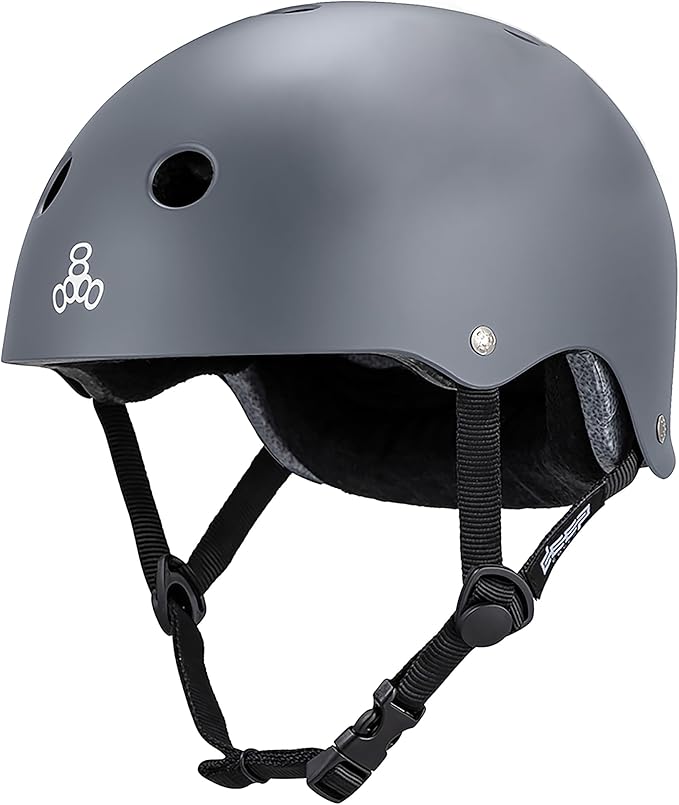 Triple Eight Deep Cover Helmet - Ideal for Skateboarding, Bicycling, BMX, and Roller Skating