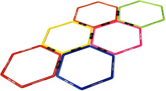 Yes4All Hex Agility Rings/Speed Rings with Carrying Bag – Hexagon Rings, Agility Hurdles for Agility Footwork Training