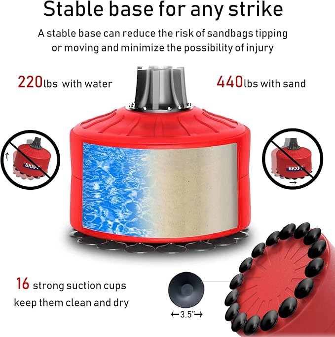 Punching Bags for Adults Silica Gel Heavy Bag Stand Bob Punching Dummy Kick Boxing Mannequin Home Gym