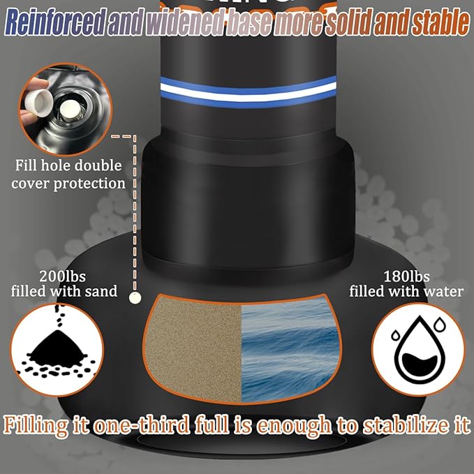 Freestanding Punching Bag for Adults Teens, 71" Heavy Punching Bag with Stand and Boxing Reflex Balls & Electric Air Pump, Inflatable Kickboxing Bag for Training MMA Thai Fitness Karate