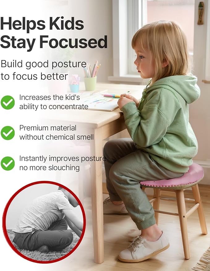 Wobble Cushion-Stability Wiggle Seat with Pump,Balance Disc for Yoga Core Training, Posture Correction, Sensory Focus, Wobble Seat for Office or Classroom Use