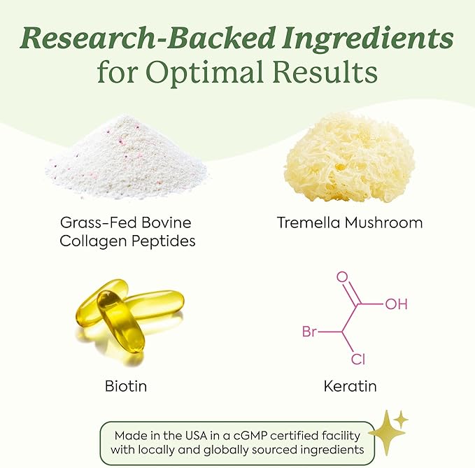 Plant People WonderBeauty Hair, Skin & Nails Rejuvenation Gummies with Tremella Mushroom, Marine Collagen Peptides, Keratin, & Biotin – Watermelon Flavor, 60 Gummies