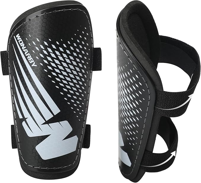 Shin Guards Soccer Youth Kids - Shin Guard for Boys Girls Teenagers Toddler 2-18 Years Old - Football Shin Pads Protection Equipment with Adjustable Straps