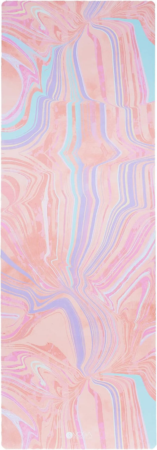 YOGA DESIGN LAB | The Combo Yoga Mat | 2-in-1 Mat+Towel | Eco Luxury | Ideal for Hot Yoga, Power, Bikram, Ashtanga, Sweat | Studio Quality | Includes Carrying Strap!