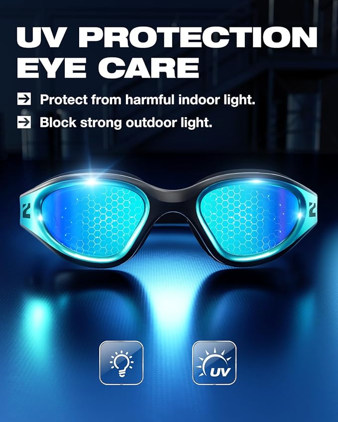 ZIONOR G1 Nava Super Anti-Fog Unisex Swim Goggles Mirror/Bright Smoke Lens