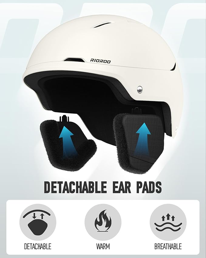 Ski Helmet and Goggles Set, Snowboard Helmet Goggles for Men Women & Youth, Shockproof Snow Helmet Anti Fog OTG Snow Goggles for Skiing Snowboarding