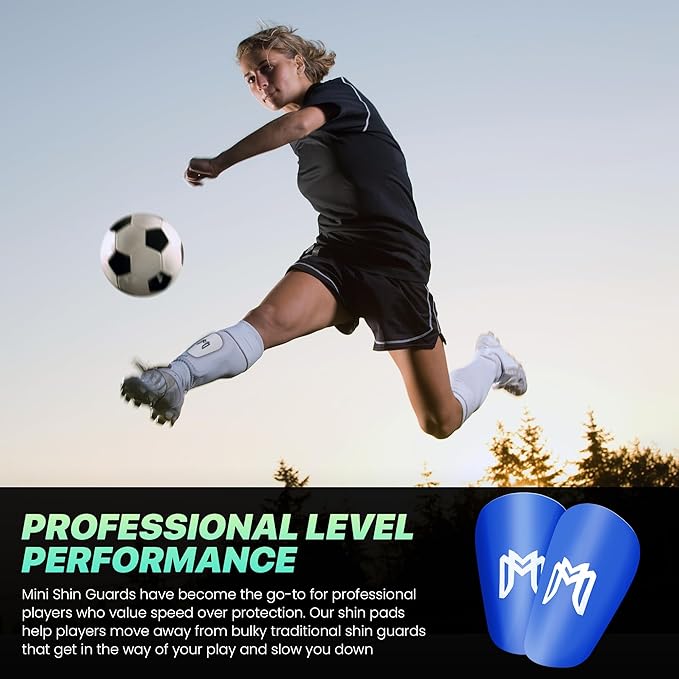 MiniGuards - Mini Shin Guards for Soccer Players - Tiny Shin Pads for Men, Women, Teens - Miniature Shin Guards 3.9 x 2.4 inch - Perfect for High Level Soccer Athletes