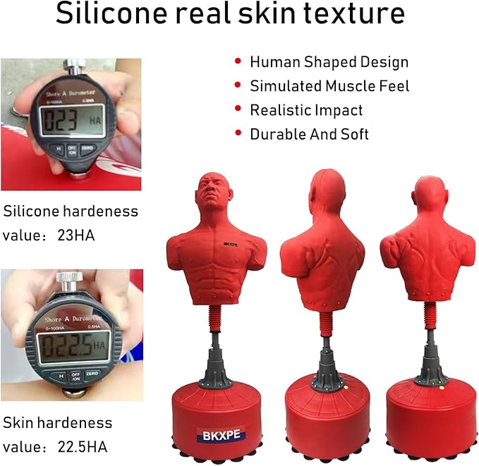 Punching Bags for Adults Silica Gel Heavy Bag Stand Bob Punching Dummy Kick Boxing Mannequin Home Gym