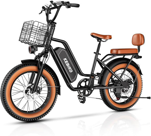 Electric Bike for Adults, 20"x 4" Fat Tire 35MPH Ebike, 1450W Peak Mountain Bike with 48V 20AH Removable 960WH Battery, 80 Miles Max Range Hydraulic/Mechanical Disc Brake 7-Speed Electric Bicycle