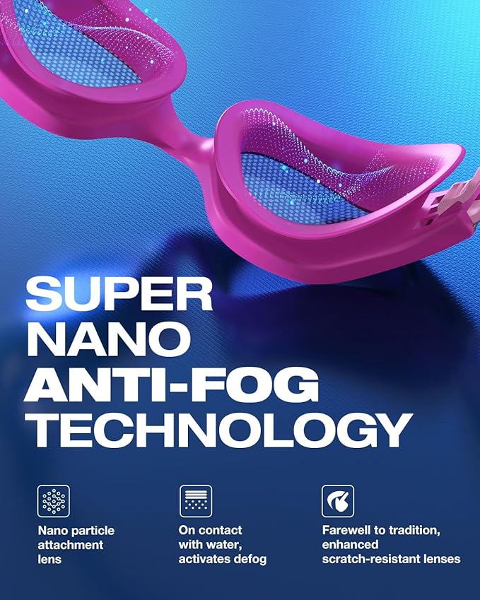 ZIONOR G1 Nava Super Anti-Fog Unisex Swim Goggles Mirror/Bright Smoke Lens