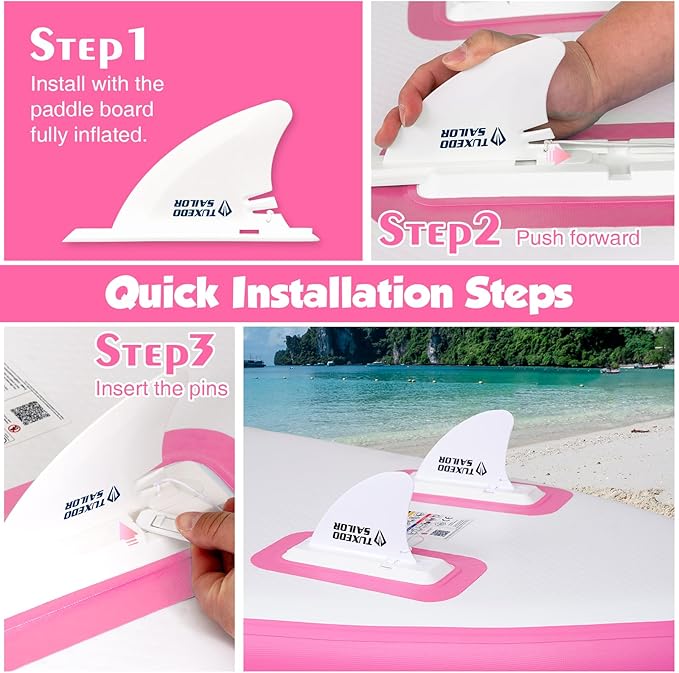 Tuxedo Sailor Kids Inflatable Paddle Board Lightweight and Safe Fishing Stand Up Paddle Board for Adults with Accessories