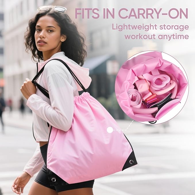 Home Pilates Kit for Women Pilates Equipment Ring and Ball Set Magic Circle Hoop with 5 Resistance Bands Compact Toning Fitness Essentials Starter Set Accessories