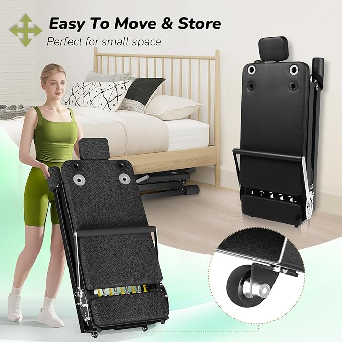 Pilates Reformer, Foldable Reformer Pilates Machine, Pilates Equipment for Home Women Use Gym Workout & Advanced and Beginners Users, Up to 400 lbs Weight Capacity Reformers