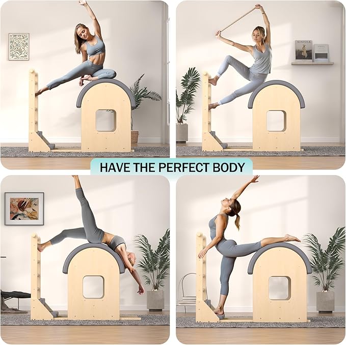 Pilates Barrel, Pilates Spine Corrector is Designed for People who Work in Offices, Pilates Arc Corrects Posture, Relaxes,Stretches to Make The Spine Soft and Supple- Sturdy Solid-3h09n1