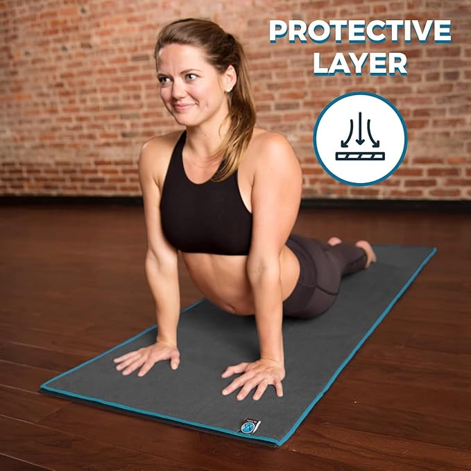 Youphoria Yoga Microfiber Non-Slip Towel - Hot Yoga Mat Towel for Enhanced Grip and Sweat Absorption