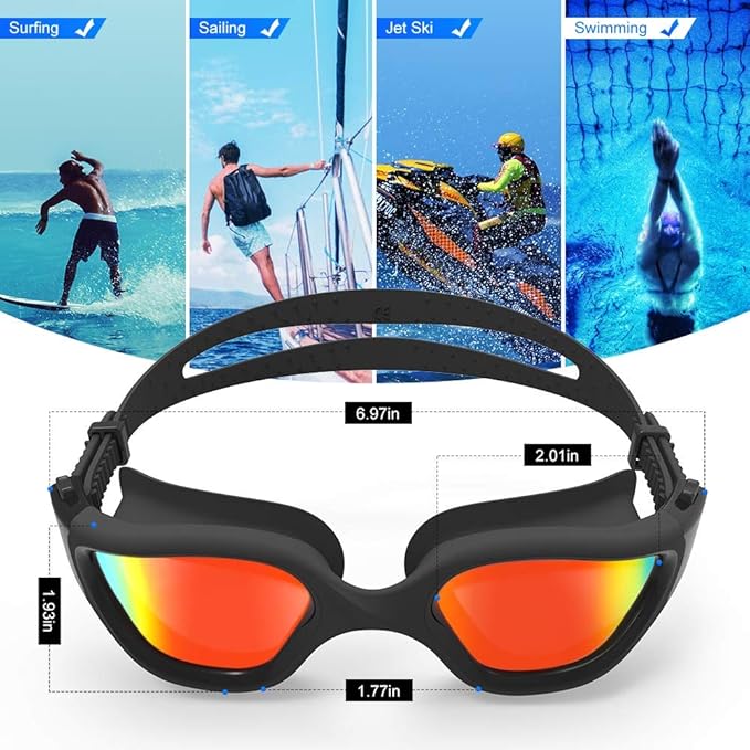 ZIONOR G1 Polarized Swimming Goggles for Unisex Adult Women Anti Fog 100% Anti UV Diving Goggles