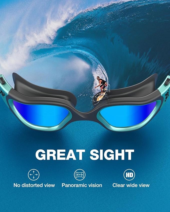 ZIONOR Swim Goggles, G1 MAX Polarized Anti-Fog Swimming Goggles for Men Women