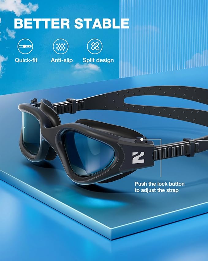 ZIONOR Swim Goggles, G1 SE Swimming Goggles Anti-fog for Adult Men Women