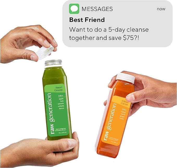 Raw Generation Cleanse for 2 – Two 5-Day Skinny Cleanses for You & A Partner | Jumpstart Healthier Eating Habits Together | Best Detox Juice Cleanse for Weight Management | Reduce Cravings