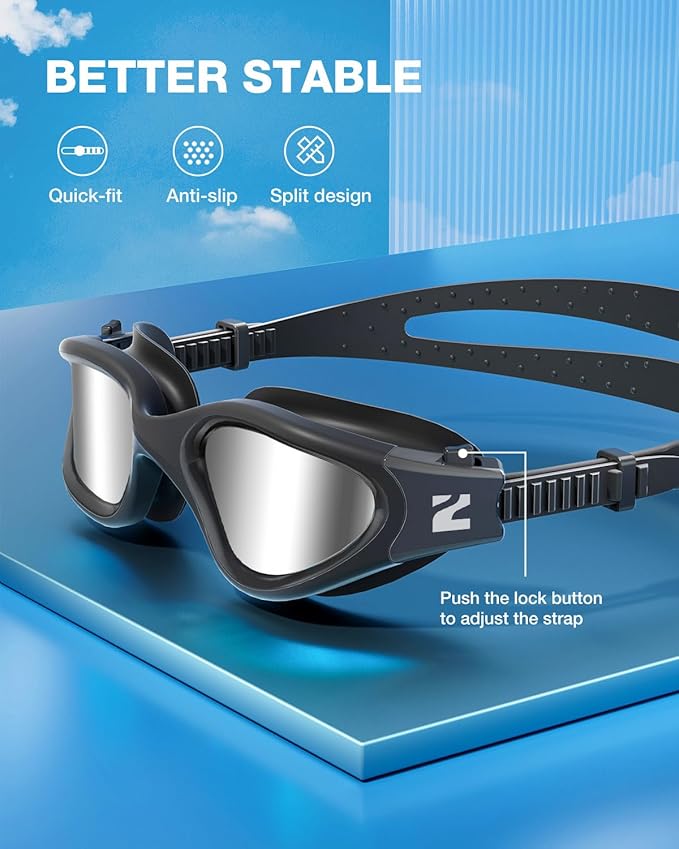 ZIONOR Swim Goggles, G1 SE Swimming Goggles Anti-fog for Adult Men Women