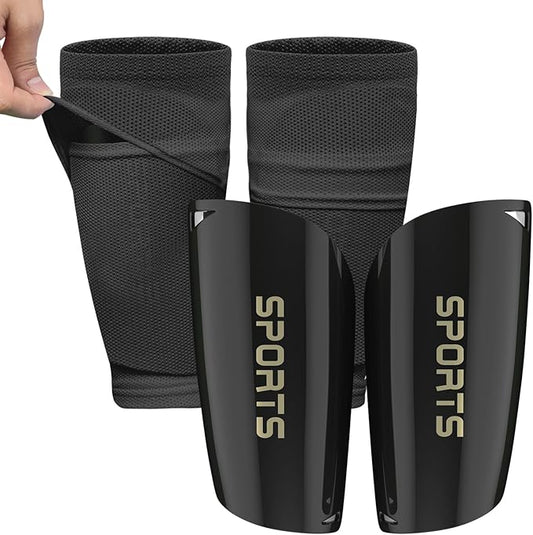 Kids Youth Soccer Shin Guards with Sleeves, Slip in Shinguards Soccer Shin Pads for 3-15 Years Old Boys Girls Child Teens