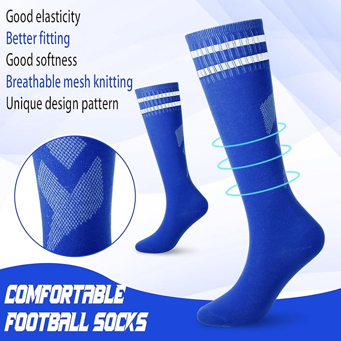 Soccer Shin Guards and Socks Kids Youth Lightweight Soccer Pads Defender with Ankle Protection Ski Shin Guards Football Equipment for Age 4-14 Toddler Boys Girls Teens