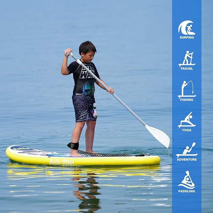 Tuxedo Sailor Kids Inflatable Paddle Board Lightweight and Safe Fishing Stand Up Paddle Board for Adults with Accessories