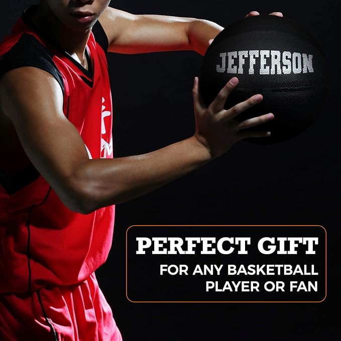HAMMET Personalized Basketball – Customized Basketball with Your Name or Text – Multiple Colors, Fonts & Designs Available – Durable for Indoor and Outdoor - Ideal Gift for Son, Daughter, Boy or Girl