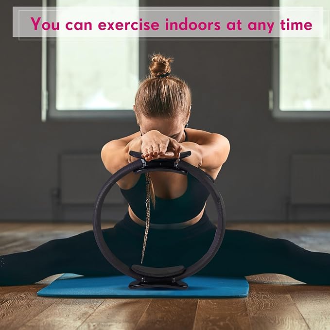 Syhood Pilates Ring 11. 81 Inch Pilates Circle Yoga Ring Magic Lightweight Flexible Workout Equipment for Fitness Physical Therapy Resistance Exercise Arms Legs