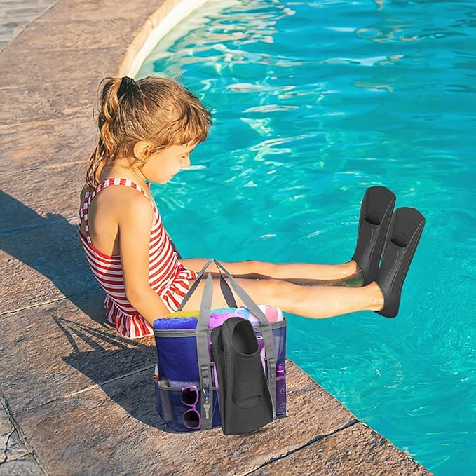 Gintenco Swim Fins, Kids Swim Training Fins for Lap Swimming, Travel Size Flippers with Mesh Bag, Silicone Swimming Fins for Kids Teens Adults Women Men