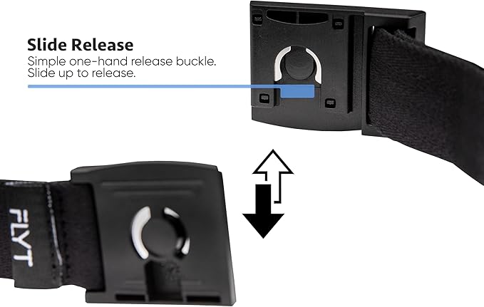 FLYT Solo Belt - Minimalist Web Nylon Belt with Quick-Release Magnetic Plastic Buckle, TSA Friendly