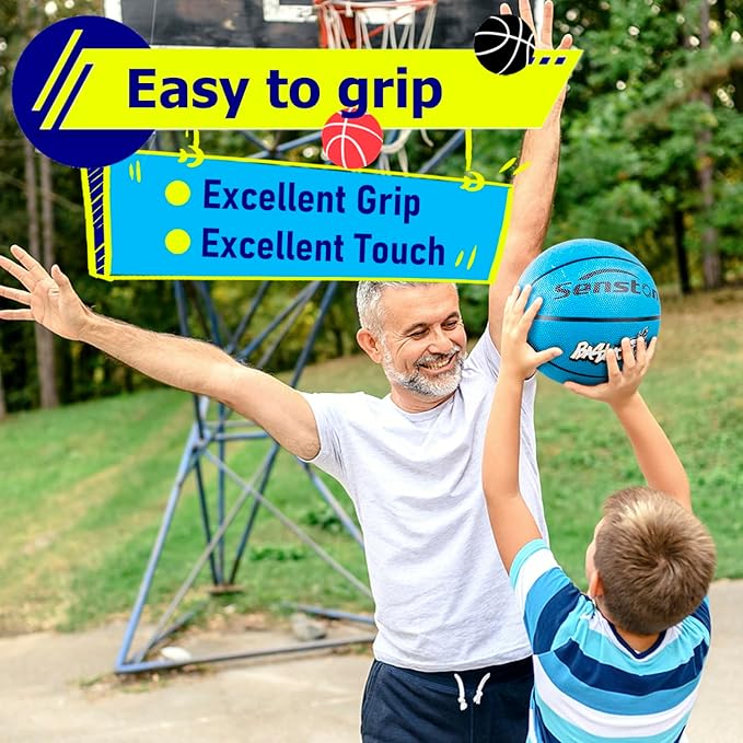 Senston Kids Basketball Balls Size 3/5/7 Basketballs Indoor Outdoor 27.5/29.5 inch Basketball Gifts for Kids/Girls/Boys