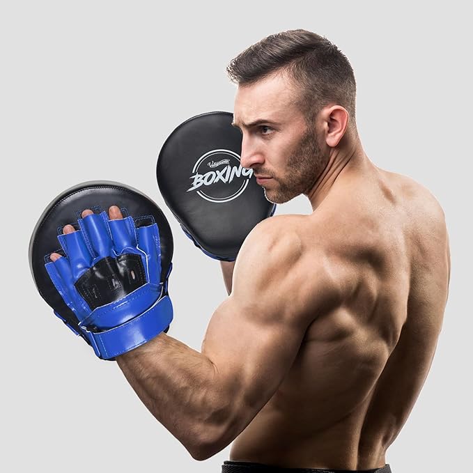 Valleycomfy Boxing Curved Focus Punching Mitts- Leatherette Training Hand Pads