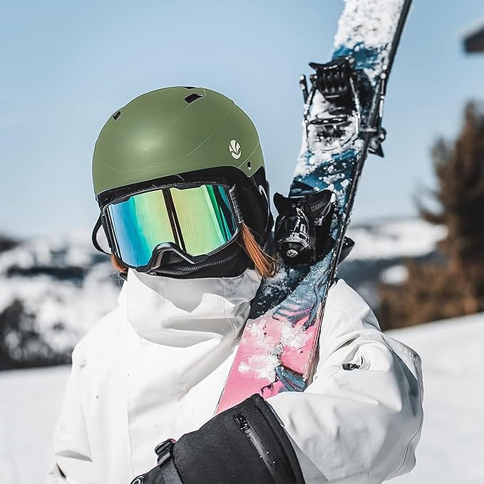 VANRORA Ski Helmet, Snowboard Helmet for Men & Women, Climate Control Venting, Dial Fit, Goggles Compatible, Removable Fleece Liner and Ear Pads, Safety-Certified