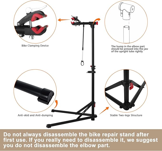 UNISKY Bike Repair Stand for Maintenance Height Adjustable Rack with Quick Release Bicycle Mechanics Maintenance Workstand