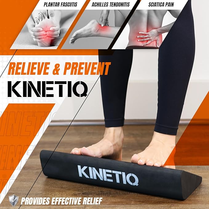 Plantar Fasciitis Relief Foot and Calf Stretcher – Ankle Strengthener, Achilles Tendonitis Relief, Calf Roller, Incline Board for Calf Stretching, Foot Rocker, Rocking Slant Board