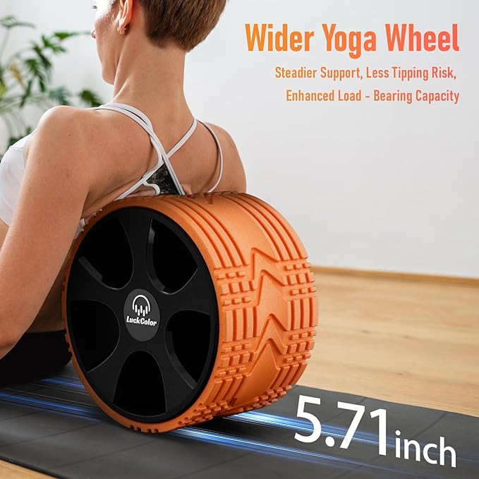 Back Roller, Back Wheel Targeted Back Pain Relief, Yoga Wheel Muscle Massage, Foam Roller for Trigger Point Therapy Physical, Stretching & Exercise, 880lbs Capacity, 10 Inch