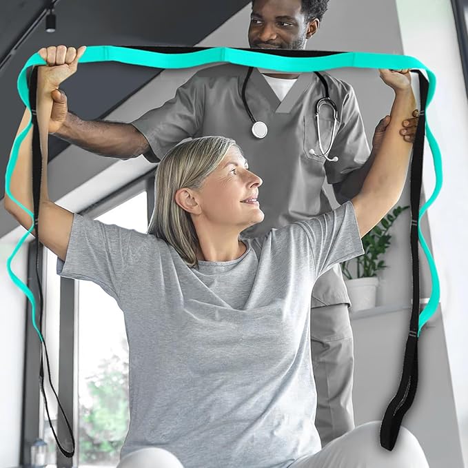 Premium Durable Stretch Straps with Loops, Stretching Strap for Physical Therapy, Multi-Loop Yoga Strap Fitness Exercise Strap for Yoga, Pilates, Dance, Flexibility&Exercise