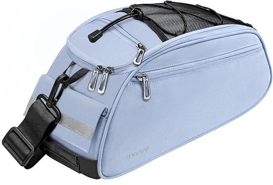 MOSISO Bike Rack Bag, Waterproof Bicycle Trunk Pannier Rear Seat Pouch Cycling Bike Carrier Backseat Storage Luggage Saddle Shoulder Bag