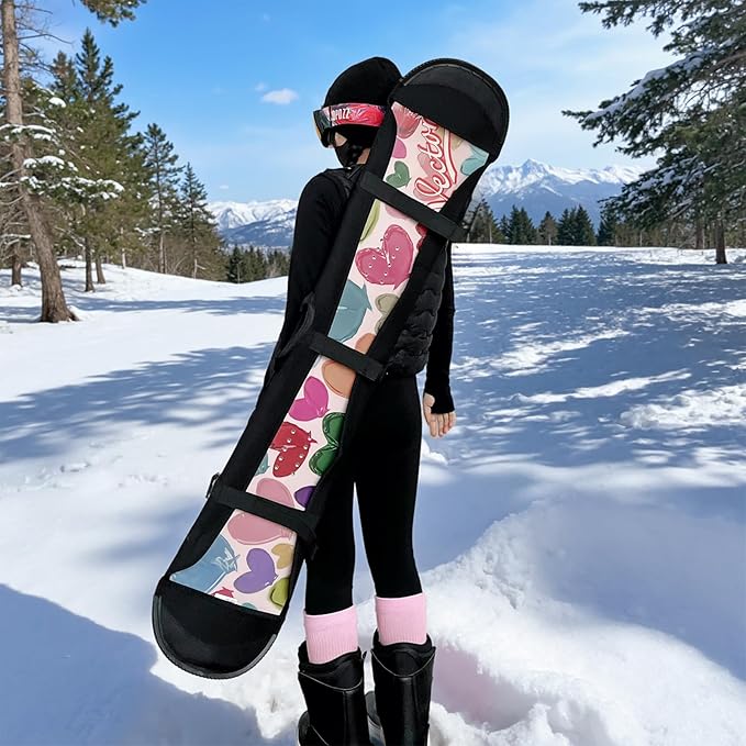 Snowboard Cover Sleeve Case, Snowboard Sleeve Bag Adjustable Soft Cover with Shoulder Strap Bag with Binding