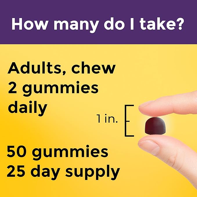 Nature Made Probiotic + Prebiotic Fiber Gummies, Gut Health, Fiber Supplement and Probiotics for Digestive Health, 50 Gummies, 25 Day Supply