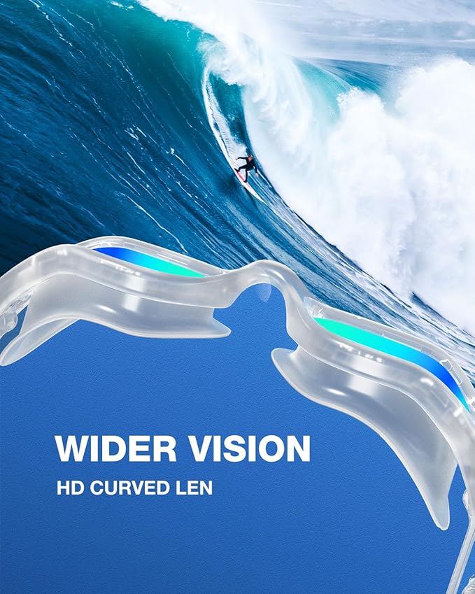 ZIONOR G1 Lite Swim Goggles with Swim Cap Comfortable Anti-fog Swimming Goggles Cap Set for Adult Men Women